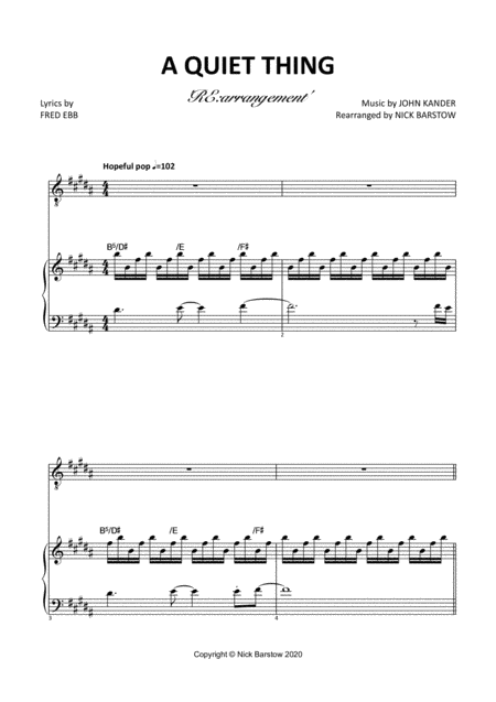 A Quiet Thing (arr. Nick Barstow)