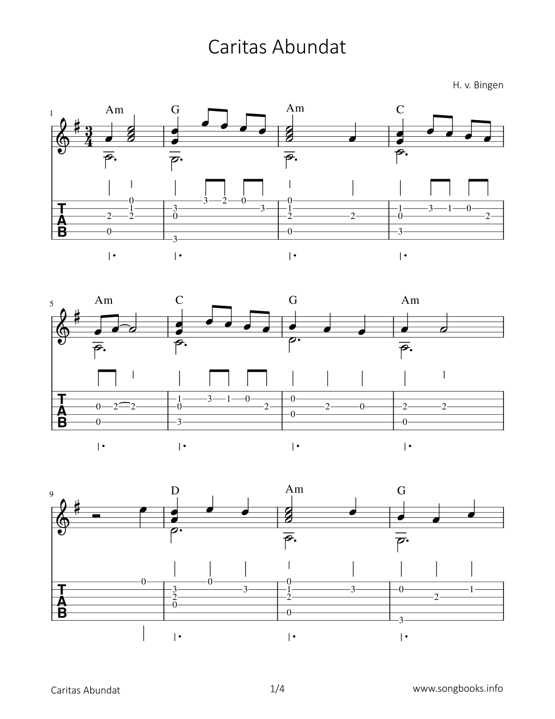 Caritas Abundat (arr. Bettina Schipp)