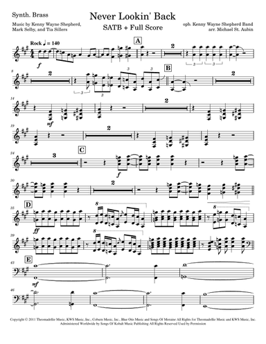 Never Lookin' Back (arr. Michael St. Aubin)