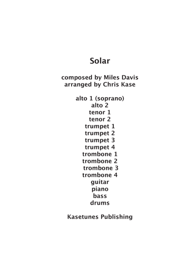 Solar (arr. Chris Kase)