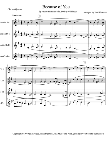 Because Of You (arr. Paul Hemmer)