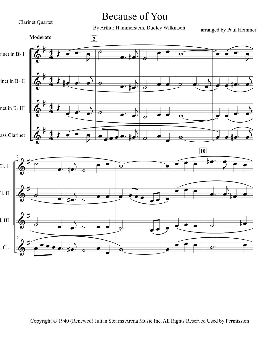 Because Of You (arr. Paul Hemmer)