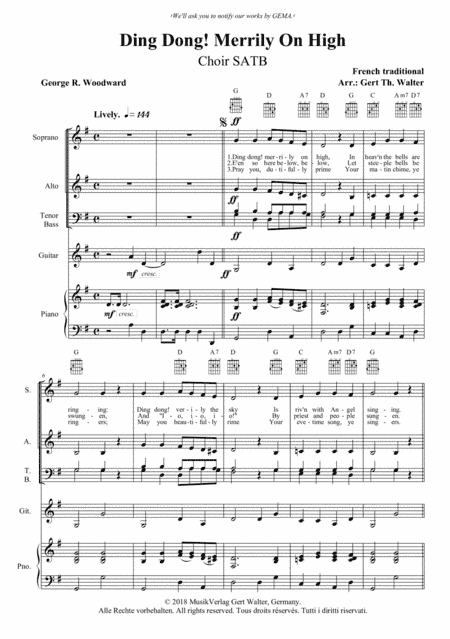 Ding Dong! Merrily On High (arr. Gert Th. Walter)