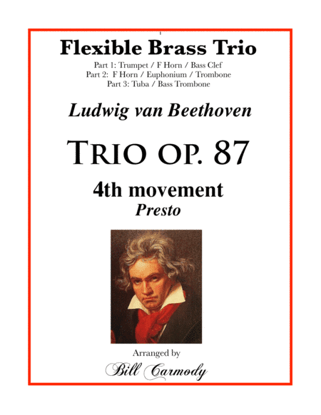 Beethoven Trio op. 87, mvt 4 Presto (arr. Bill Carmody)
