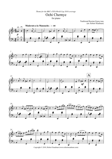Ochi Chernye (arr. Robert Steadman)