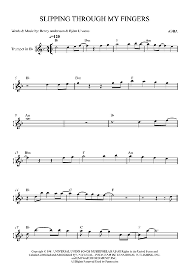 Slipping Through My Fingers (arr. Karen Gueiros)