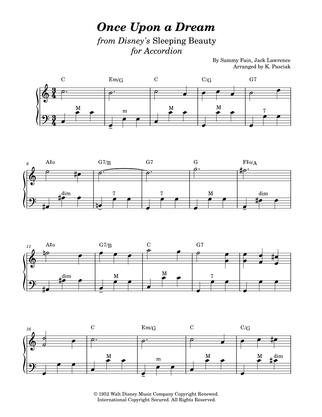 Once Upon A Dream (arr. Kenneth Pasciak)