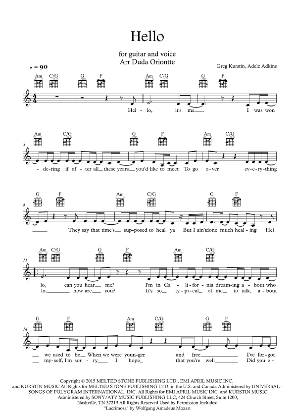 Hello (arr. Duda Oriontte)