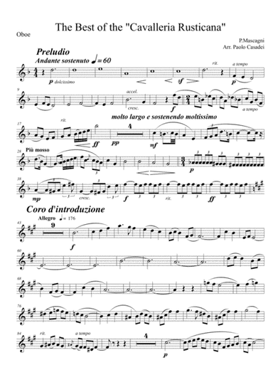 Cavalleria Rusticana per Quintetto di fiati - Oboe (arr. Casadei Paolo)