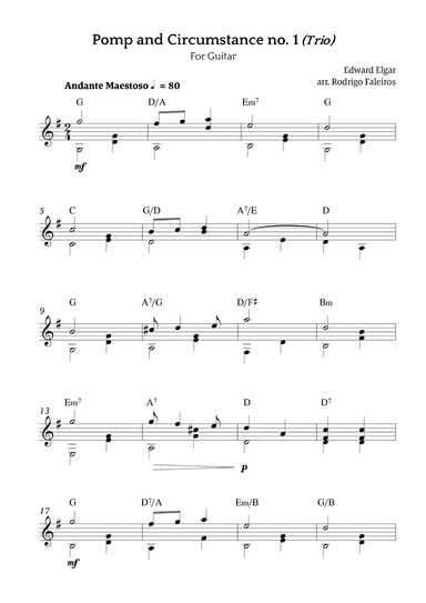 Pomp and Circumstance no. 1 (Trio) (arr. Rodrigo Faleiros)