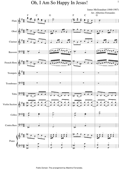 Oh I Am So Happy In Jesus - Score Only (arr. Albertino Fernandes)