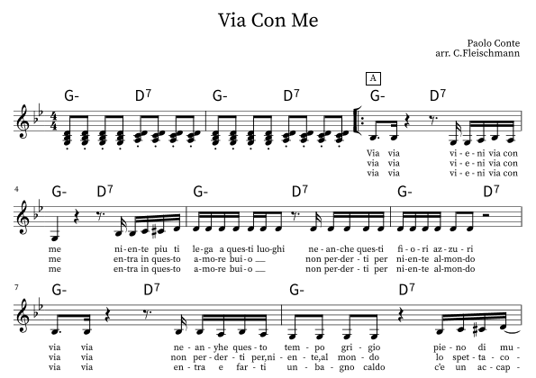 Via Con Me (arr. Christoph Fleischmann)