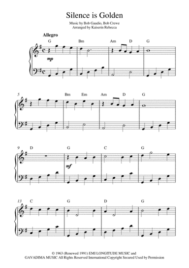 Silence Is Golden (arr. Kaiserin Rebecca)