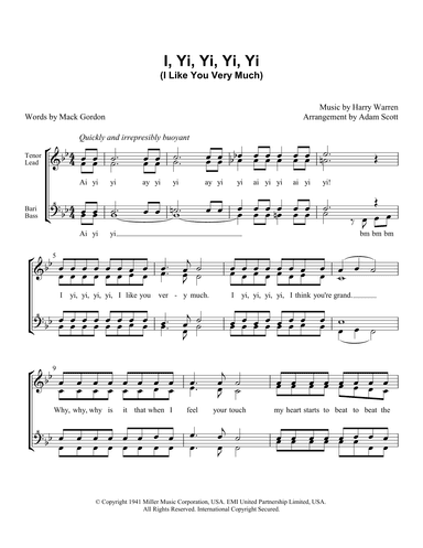 I Yi, Yi, Yi, Yi Like You Very Much (arr. Adam Scott)