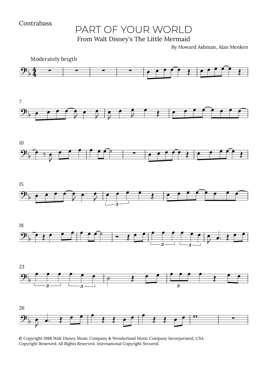 Part Of Your World (reprise) (arr. Alex Nunes Rodrigues)