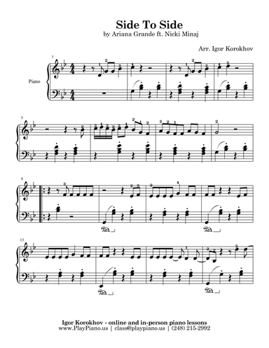 Side To Side (arr. Igor Korokhov)