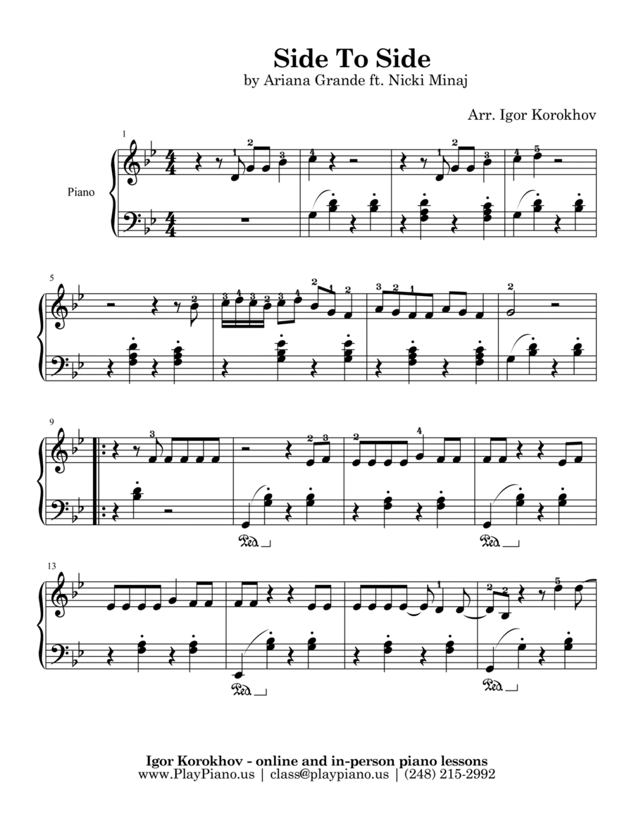 Side To Side (arr. Igor Korokhov)