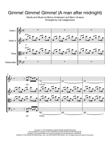 Gimme! Gimme! Gimme! (a Man After Midnight) (arr. Cat Ledgerwood)