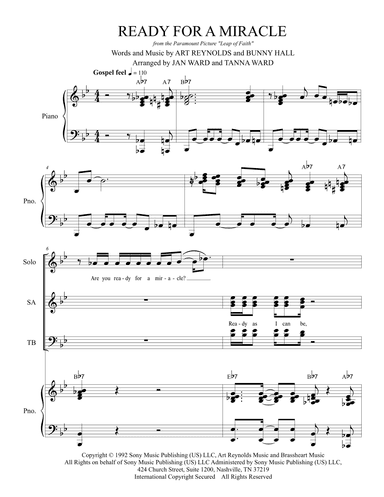 Ready For A Miracle (arr. Tanna Ward and Jan Ward)