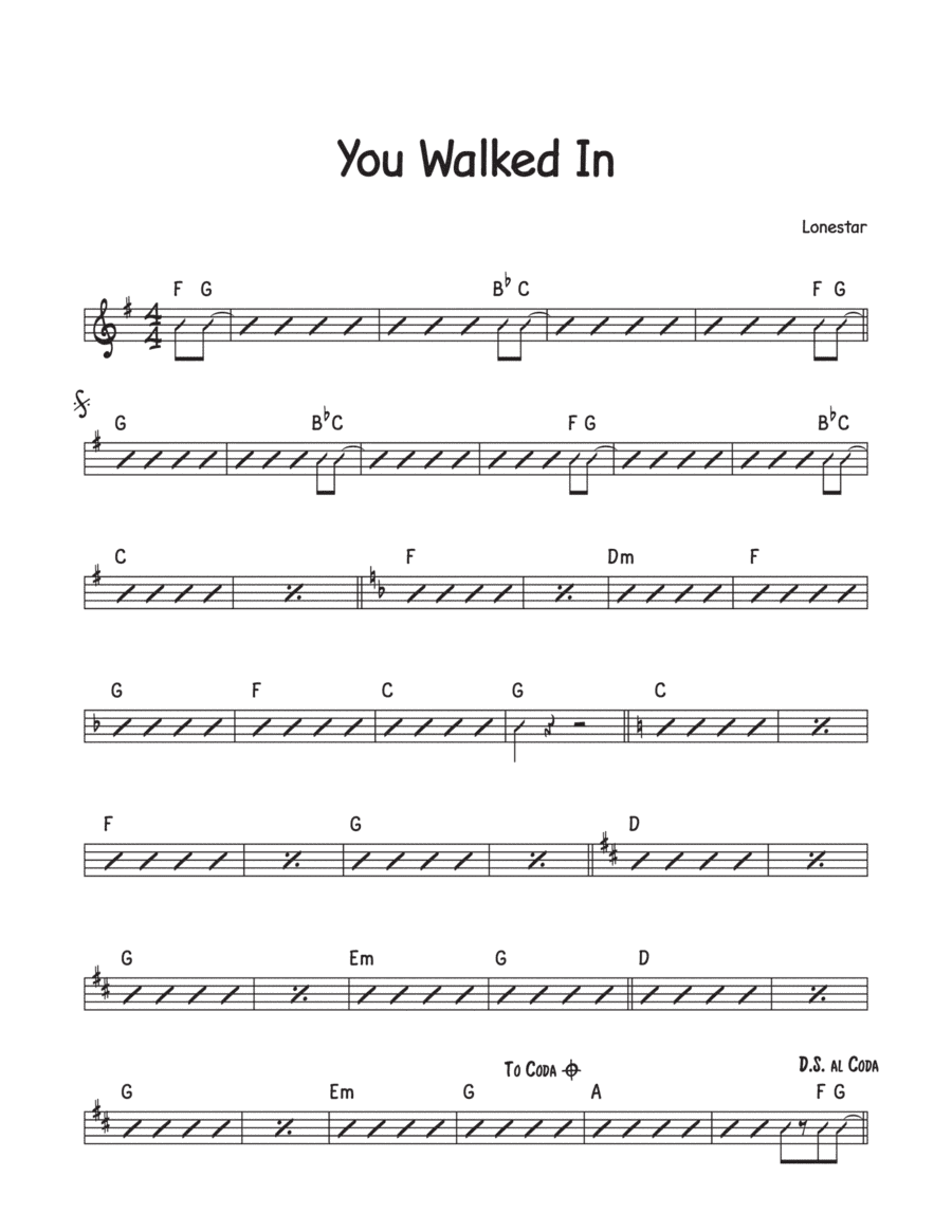 You Walked In (arr. David M Fagnant)