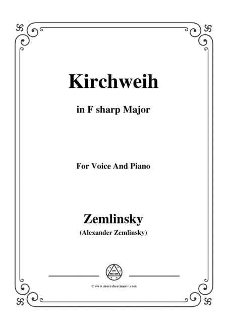 Zemlinsky-Kirchweih in F sharp Major (arr. MSM)