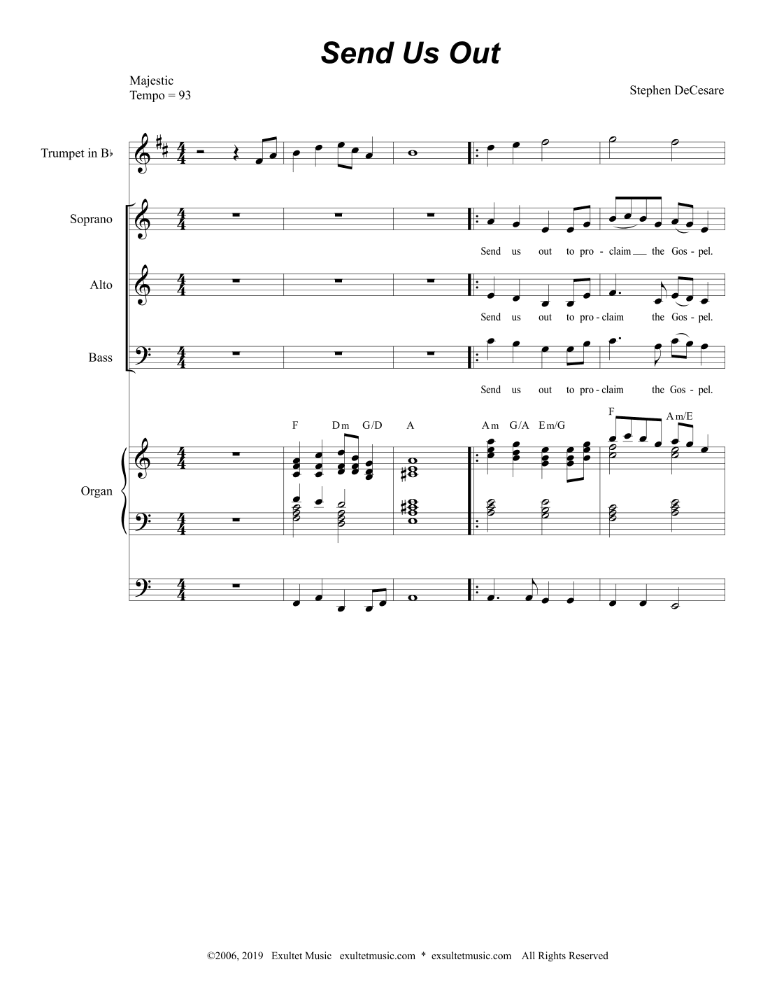 Send Us Out (SAB - Alternate Version)