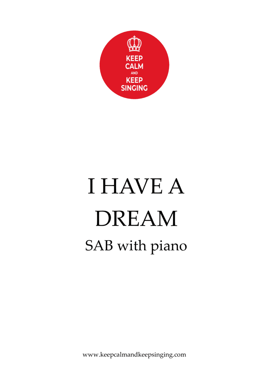 I Have A Dream (arr. Debbie Warren)