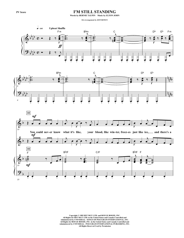 I'm Still Standing (arr. Jeffrey Bowen)