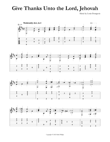 Give Thanks Unto the Lord, Jehovah (arr. Mark Phillips)