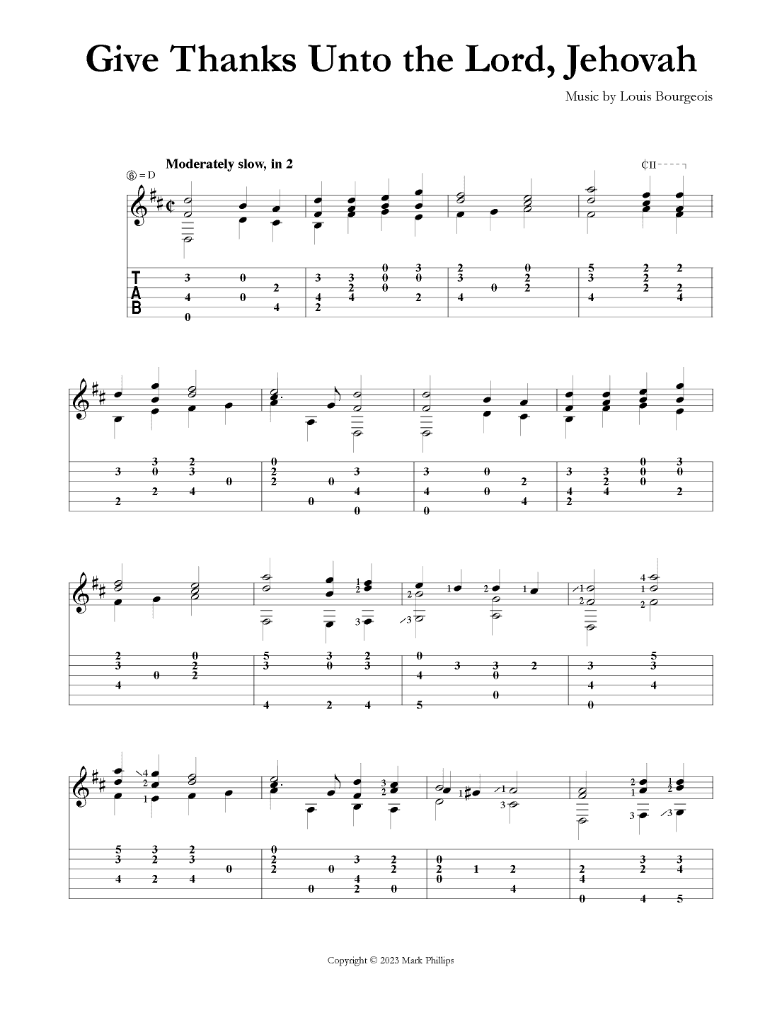 Give Thanks Unto the Lord, Jehovah (arr. Mark Phillips)