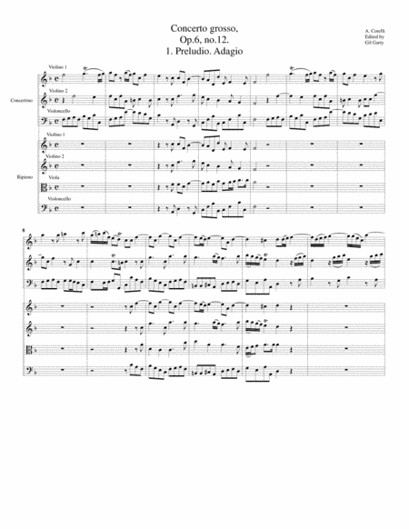 Concerto grosso, Op.6, no.12 (Original) (arr. Gil Garty)