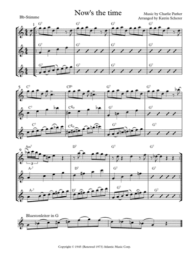 Now's The Time (arr. Katrin Scherer)