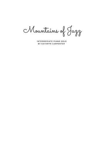 Mountains of Jazz (Intermediate Piano)