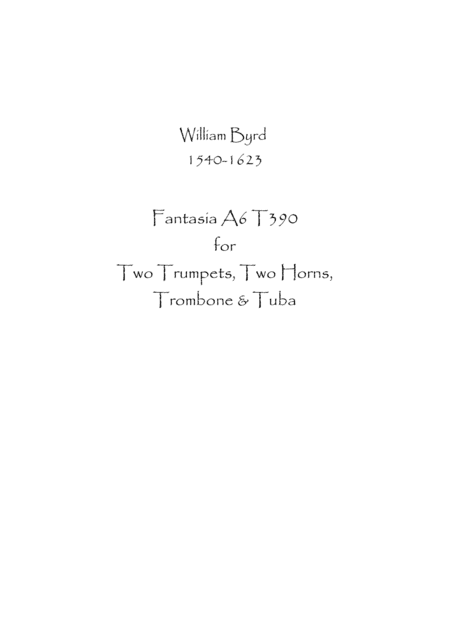 Fantasia a 6 T.390 (arr. Spence Bundy)