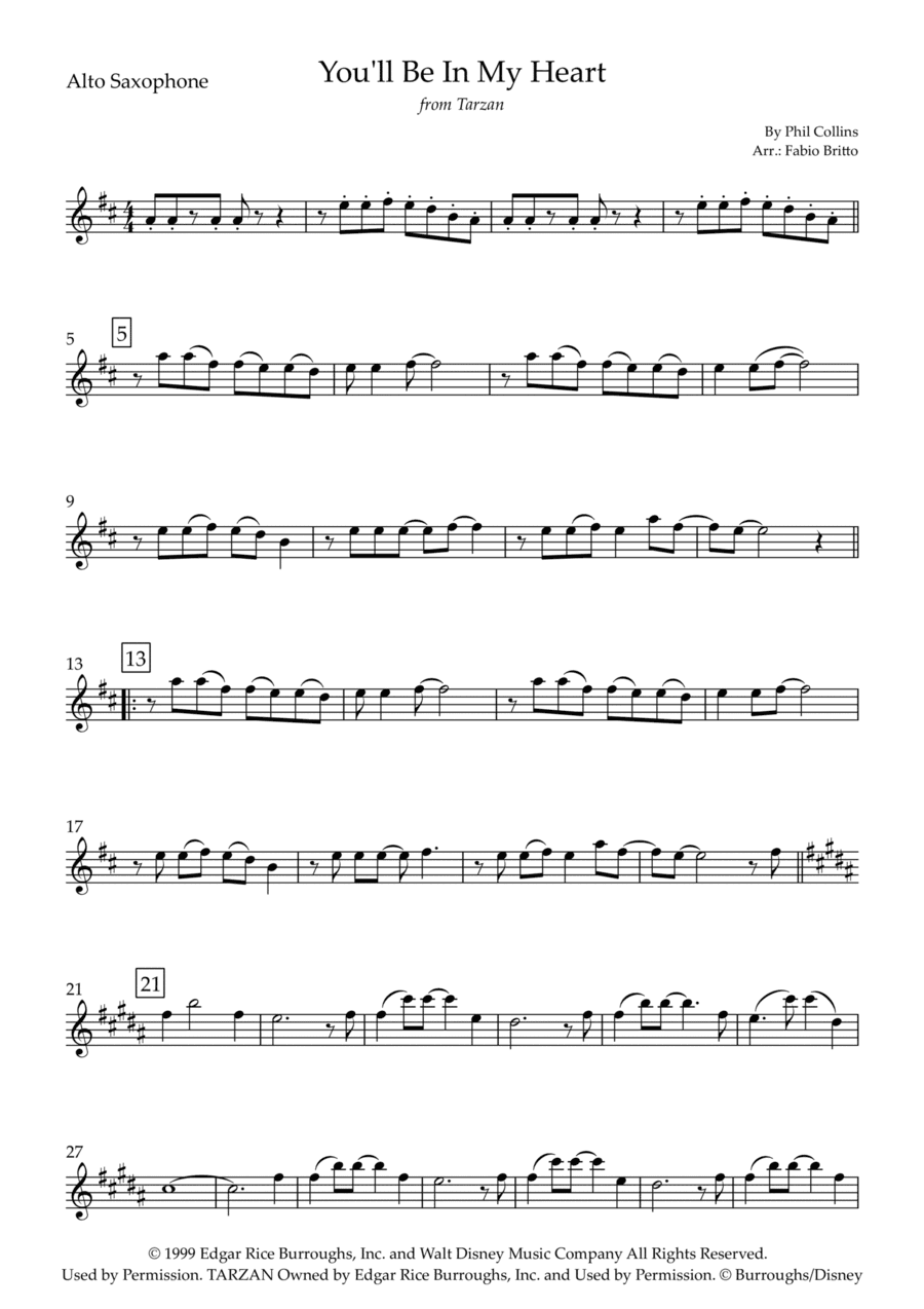 You'll Be In My Heart (arr. Fabio Britto)