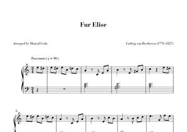 Fur Elise - Piano (arr. Musical Coda)