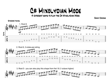 C# Mixolydian Mode (4 Ways to Play)