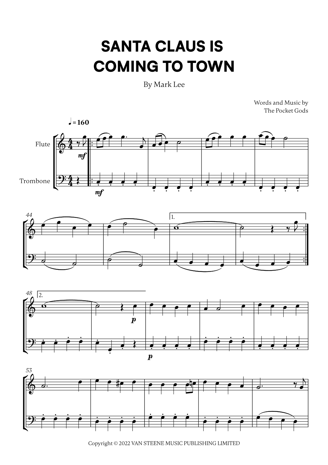 Santa Claus Is Coming To Town (arr. Cadenza Editions)