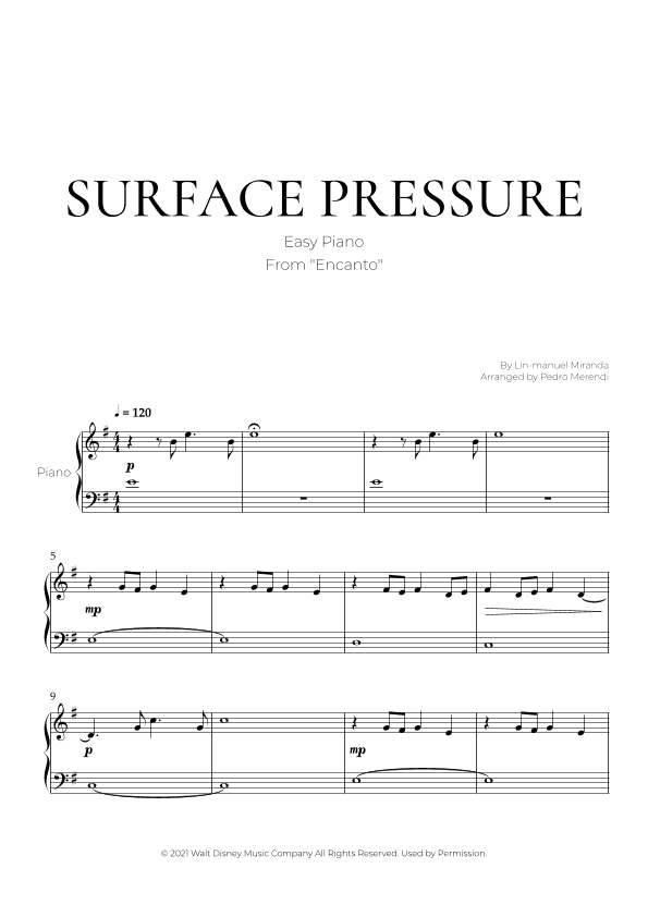 Surface Pressure (arr. Pedro Merendi)