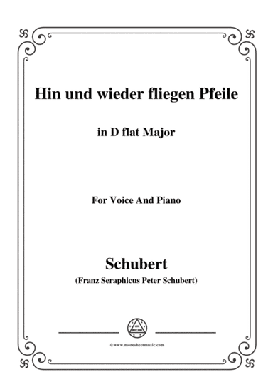 Schubert-Hin und wieder fliegen Pfeile,in D flat Major,for Voice&Piano (arr. MSM)