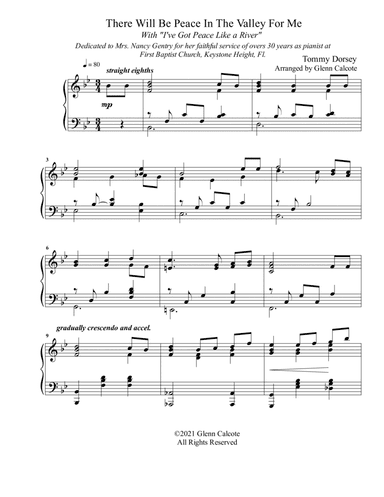 There Will Be Peace In The Valley For Me with I've Got Peace Like a River (arr. Glenn Calcote)