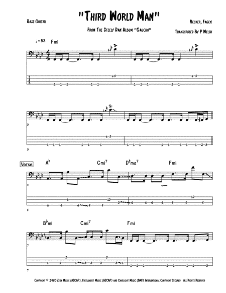 Third World Man (arr. Paul welsh)
