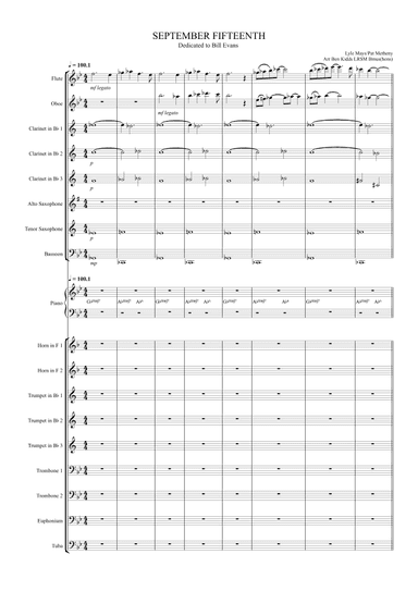 September Fifteenth (arr. Benjamin Kidds)
