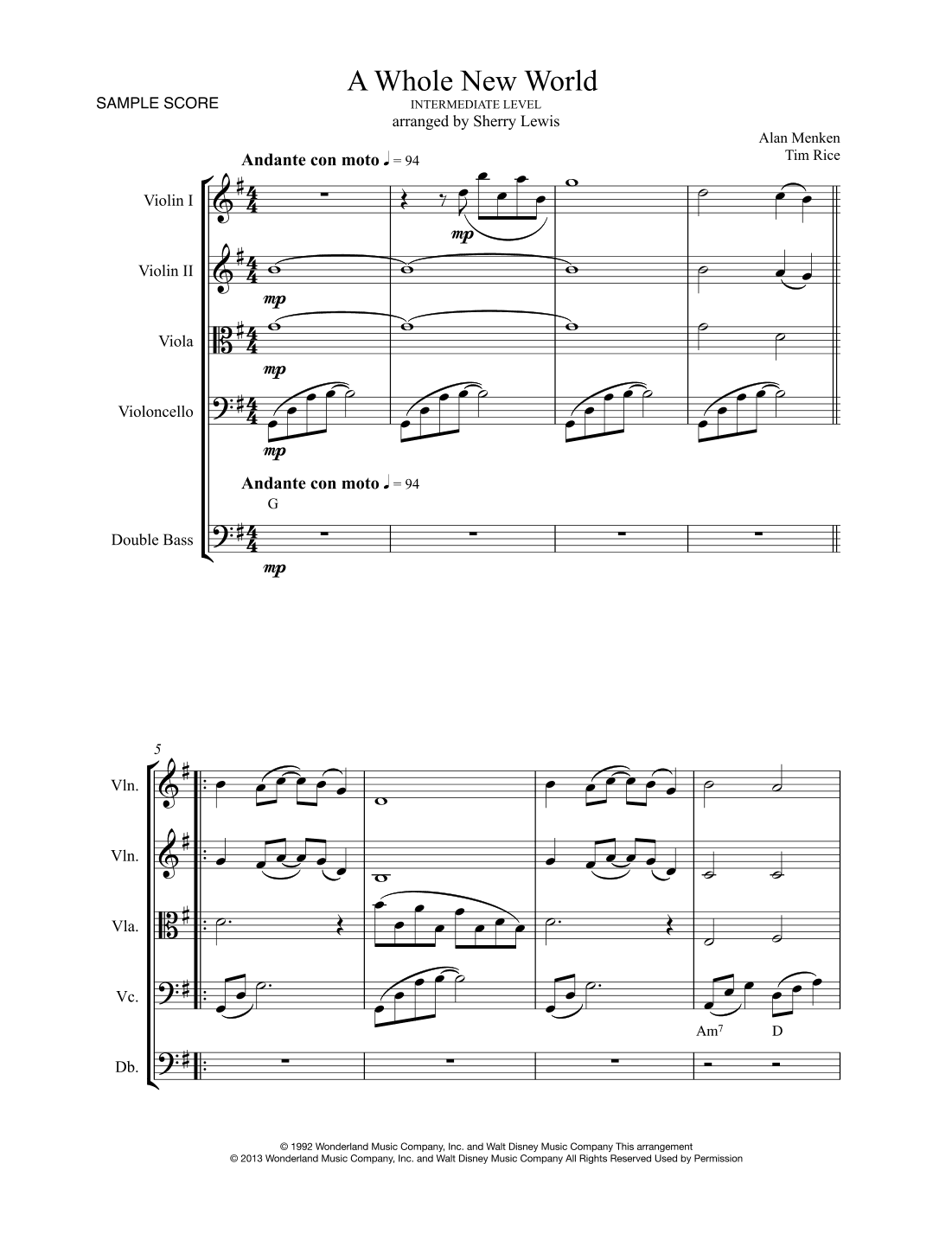 A Whole New World (arr. Sherry Lewis)