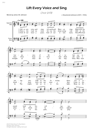 Lift Every Voice and Sing - Choir SATB (arr. César Madeira)