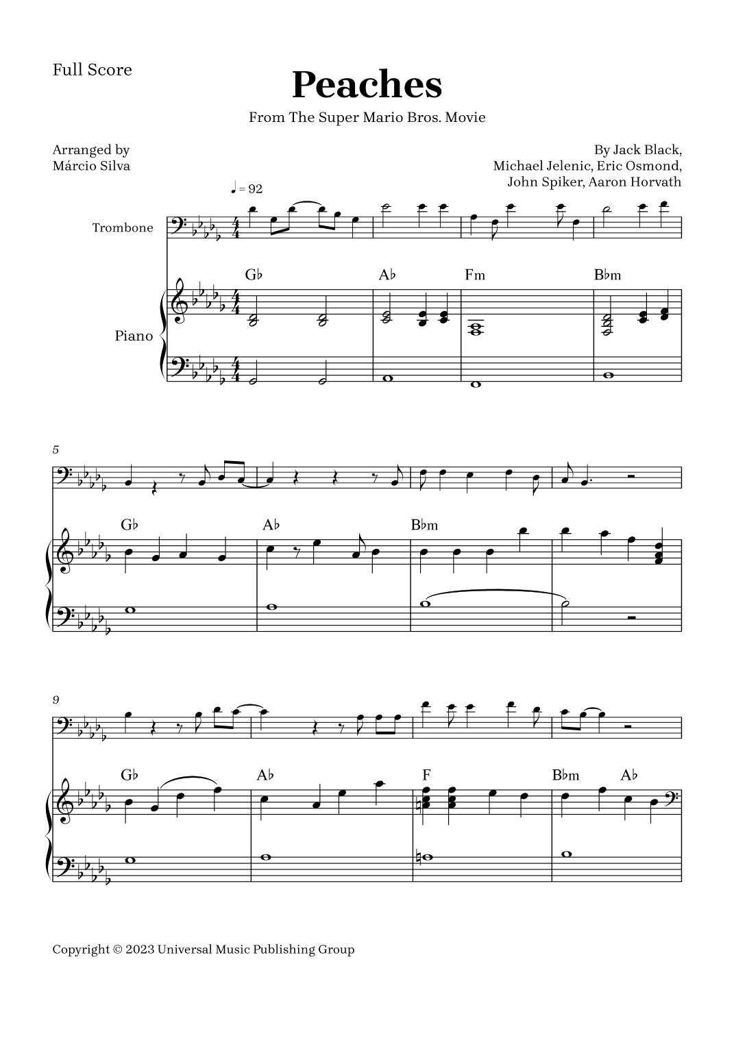 Peaches (arr. Márcio Silva)