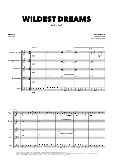 Wildest Dreams (arr. Tiago Cordeiro)