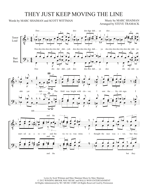 They Just Keep Moving The Line (arr. Steve Tramack)
