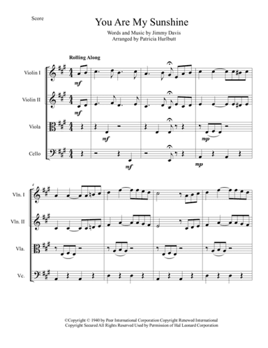You Are My Sunshine (arr. Patricia Hurlbutt)