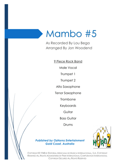 Mambo #5 (arr. Jon Woodend)